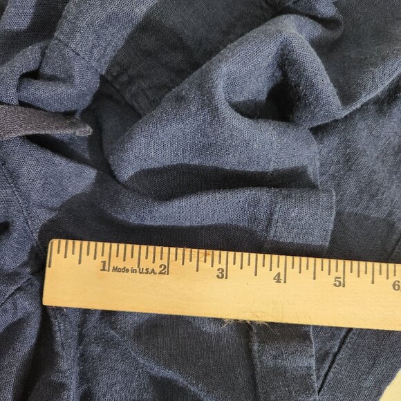 Nautica Shorts Womens Medium Navy Blue Linen-Blend Drawstring - Picture 10 of 13